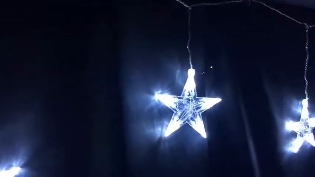 Гирлянда бахрома из звезд