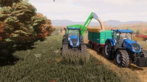 Farming Simulator 22 Выгрузка сои в прицеп Newholland T8.435 #shorts