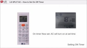 LG Split AC: How to set ON/Off Timer