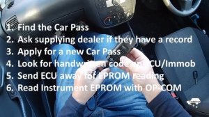 Vauxhall Opel Security Code Retrieval - 6 Ways