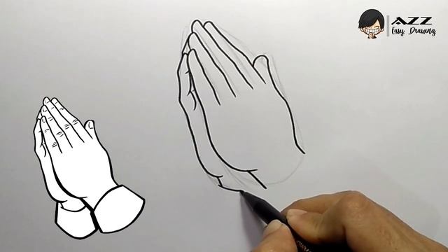 How to draw Praying Hands step by step смотреть онлайн