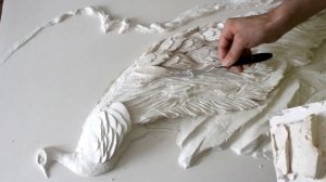 Барельеф  павлин, часть третья .