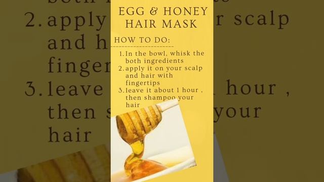 Egg & honey hair mask for all hair problems