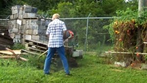 lots of trimming with Husqvarna 122C