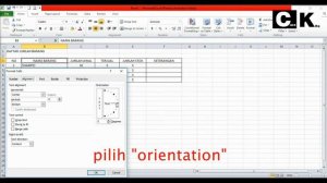 CARA MEMBUAT TEKS MIRING VERTICAL DI MS  EXCEL