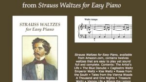 "Tales from the Vienna Woods," by Johann Strauss, for Easy Piano Solo