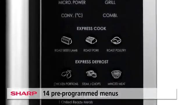 Sharp R959SLMAA Combination Microwave, 40 Litre, 900 Watt, Silver смотреть онлайн