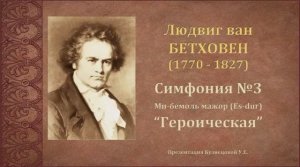 Л.Бетховен. Симфония №3 "Героическая" (Es-dur) ор.55. Темы для викторины по музыкальной литературе