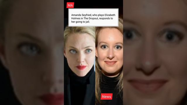 Amanda Seyfried reacts to Elizabeth Holmes entering prison.#shortsvideo #amanda #elizabeth