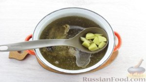 Рассольник с грибами и перловкой