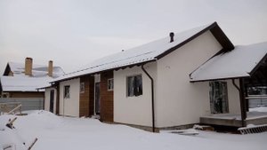 Одноэтажный доступный дом из керамзитных блоков и штукатуркой КНАУФ
