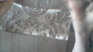 Кресло. Приклеиваем ткань на  верхнюю часть