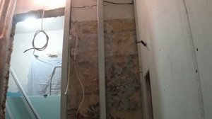 Ремонт ванной. Монтаж стены из гипсокартона под дверной проем. Часть-4.