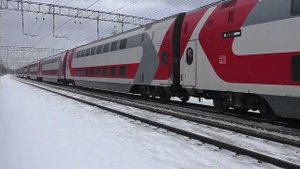 Электровоз ЭП20-080 (ТЧЭ-6) с поездом "Дневной экспресс (двухэтажный)" №737Ж Воронеж - Москва.