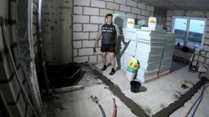 Монтаж пазогребневых плит  1 часть [ударило током]