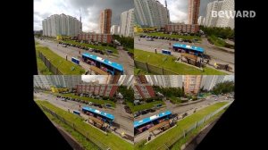 4K fisheye IP камера BEWARD SV6016FLM 12 Мп матрица Sony Starvis, уличный корпус, настенный режим