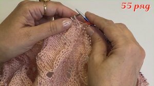 Джемпер спицами/Ажурный джемпер Lisette на круглой кокетке/Расширенный МК/Часть 3