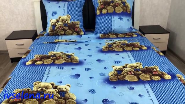 Детское постельное белье бязь медвежата вид 1 синий смотреть онлайн