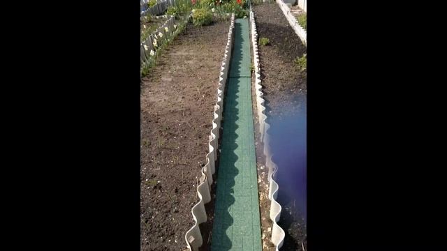 дорожка резиновая gummi для дачи, сада огорода. рулоны между грядок и в теплицах. смотреть онлайн