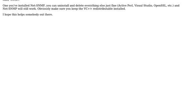 DevOps & SysAdmins: How Do I Install Net-SNMP on Windows? (without visual studio)? (6 Solutions!!) смотреть онлайн