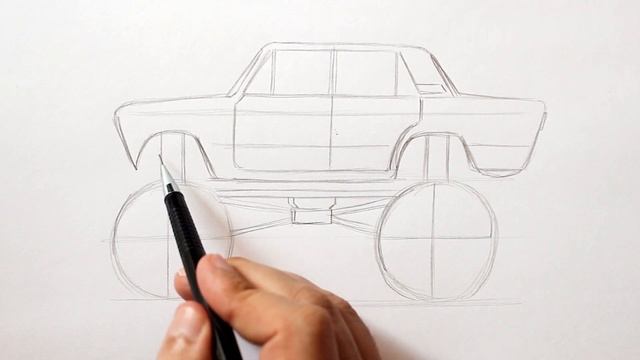 Как нарисовать ВАЗ 2106 Монстр-Трак смотреть онлайн