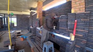 Барбекю комплекс из ригельного кирпича ручной формовки
