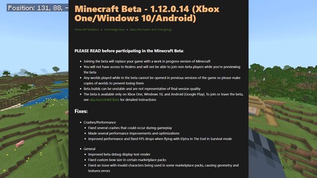 Minecraft Bedrock 1.12.0.14 BETA OUT NOW ! Elytra FPS Fix ! [ Change Log ] MCPE / Xbox / Windows 10 смотреть онлайн
