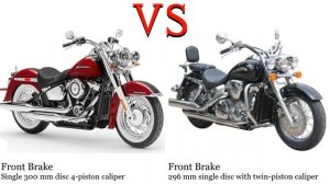 Harley Davidson Deluxe vs Honda VTX 1300 Test specification comparison