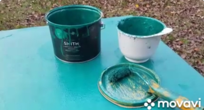 Краска для виноградной шпалеры.