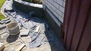 Клумба из арт бетона