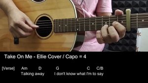 Take On Me - Ellie Cover with Guitar Chords / Lyrics