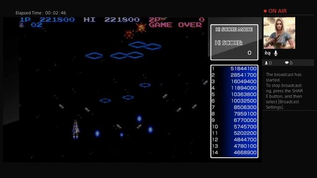 Arcade Archives LIFE FORCE High Score Mode one Credit Game sample