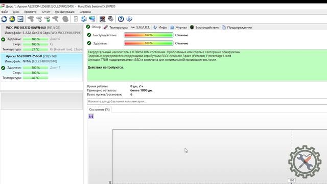 SSD M.2 накопитель APAСER AS2280P4, обзор, тест скорости, как установить, достоинства / недостатки. смотреть онлайн