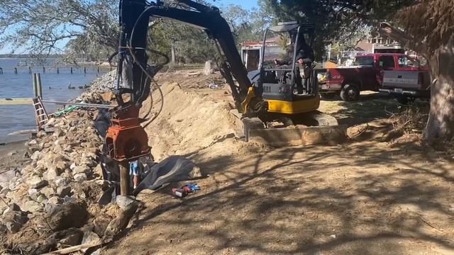 How to install riprap and have a good defining line between yard and riprap. смотреть онлайн