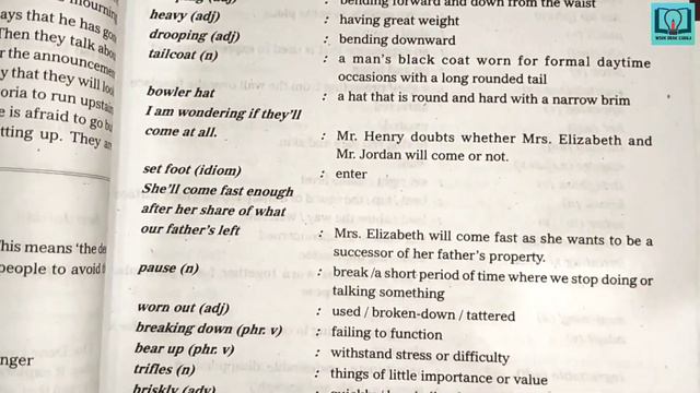10th class | English | Unit -2, Reading A : The Dear Departed (Part-1) lesson | Question and answer