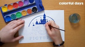 Walt Disney logo (Walt Disney Pictures) - Disney Castle - painting