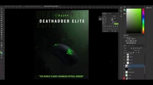 "Razer Deathadder Elite" Advertisement Design - Speed Art (Adobe Photoshop) 2018