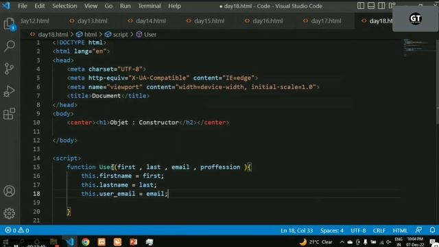 Object Constructor in JS lect19 #javascript #webdevelopment #coding
