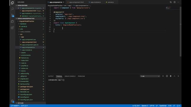 Angular Node JS tutorial