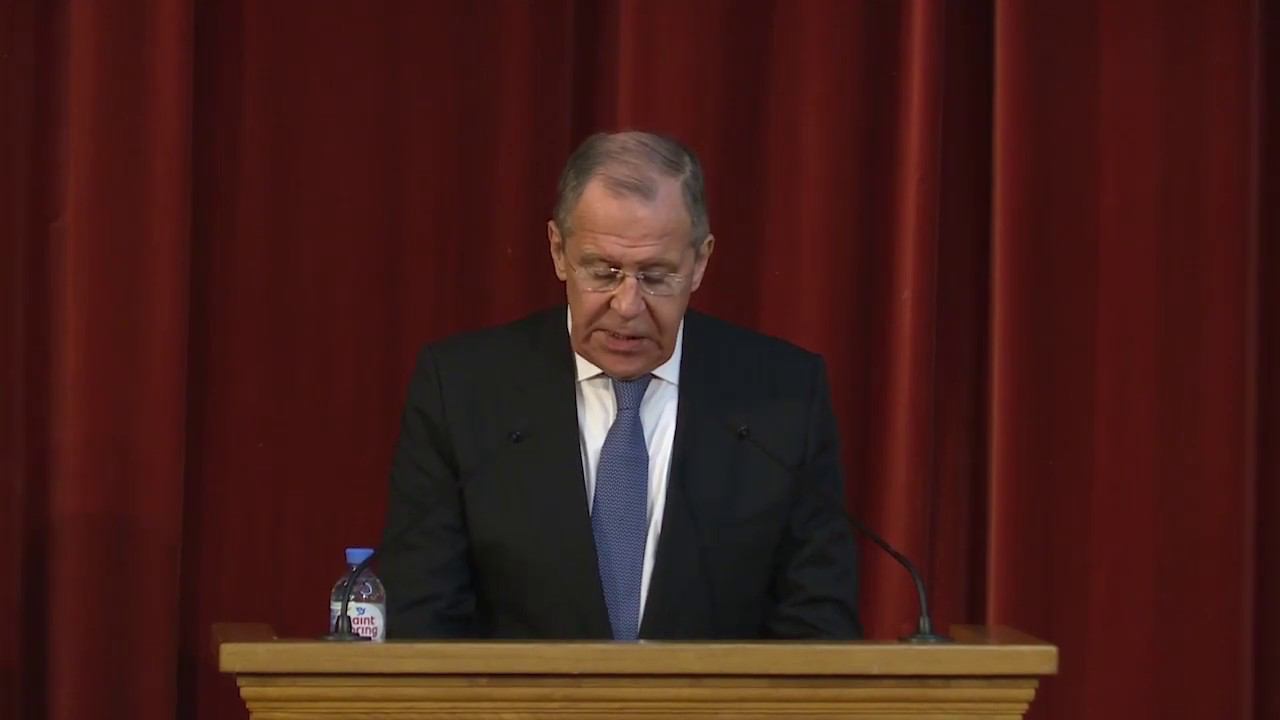 С.Лавров на торжественном собрании по случаю Дня дипломатического работника, Москва, 10 февраля