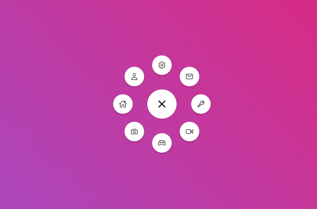 Кольцевое меню. HTML/CSS/JS