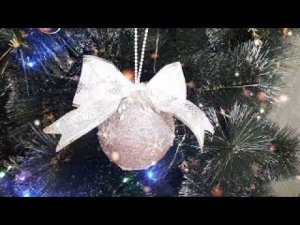 Елочный шар в серебре; Christmas ball in silver