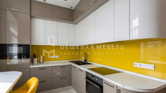 Двухцветная угловая кухня "Тесоро арт.2" смотреть онлайн