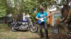 Ghost Riders In The Sky cover Guitar and Harley Davidson Bike
