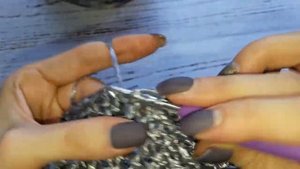 Кольчуга! Эффектный и простой узор крючком для сумки из рафии