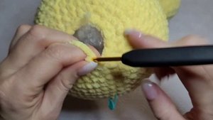 Уточка Лалафанфан из плюшевой пряжи ♡ Заключительная часть.3 Подробный мастер-класс для начинающих