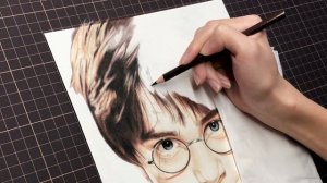 色鉛筆でハリーポッターを描いてみた - Drawing Harry Potter