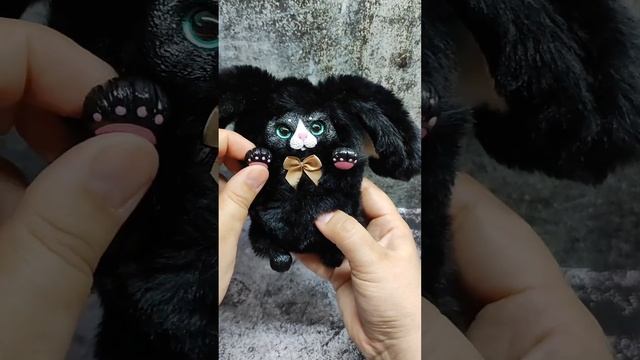 Игрушка Зайка в смешанной технике