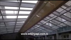 ERBİR YAPI, отель терраса, Раздвижная стеклянная крыша, Стеклянная раздвижная крыша
