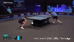 Hugo Calderano vs Mattias Falck | MS R16 | WTT Contender Tunis 2023